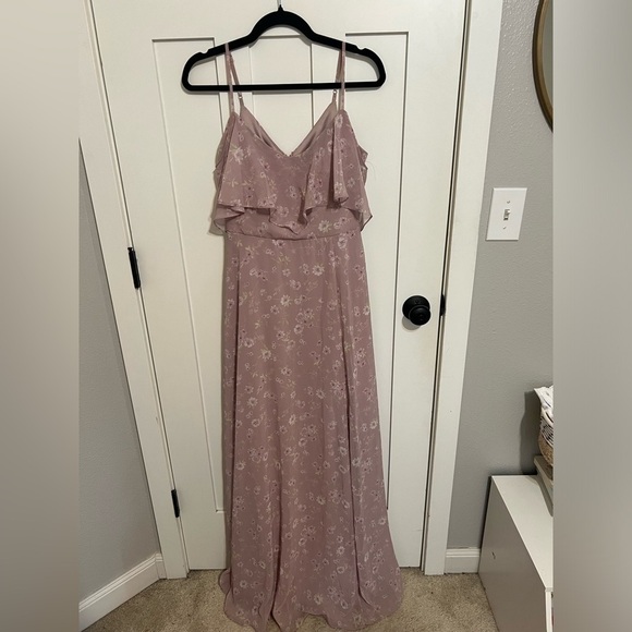 Birdy Grey Dresses & Skirts - Birdy Grey Size Small Formal Floral Maxi Dress Chiffon Side Slit Spaghetti Strap